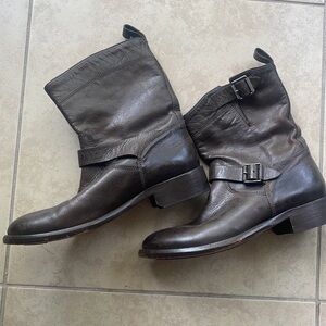 BELSTAFF England brown leather boots